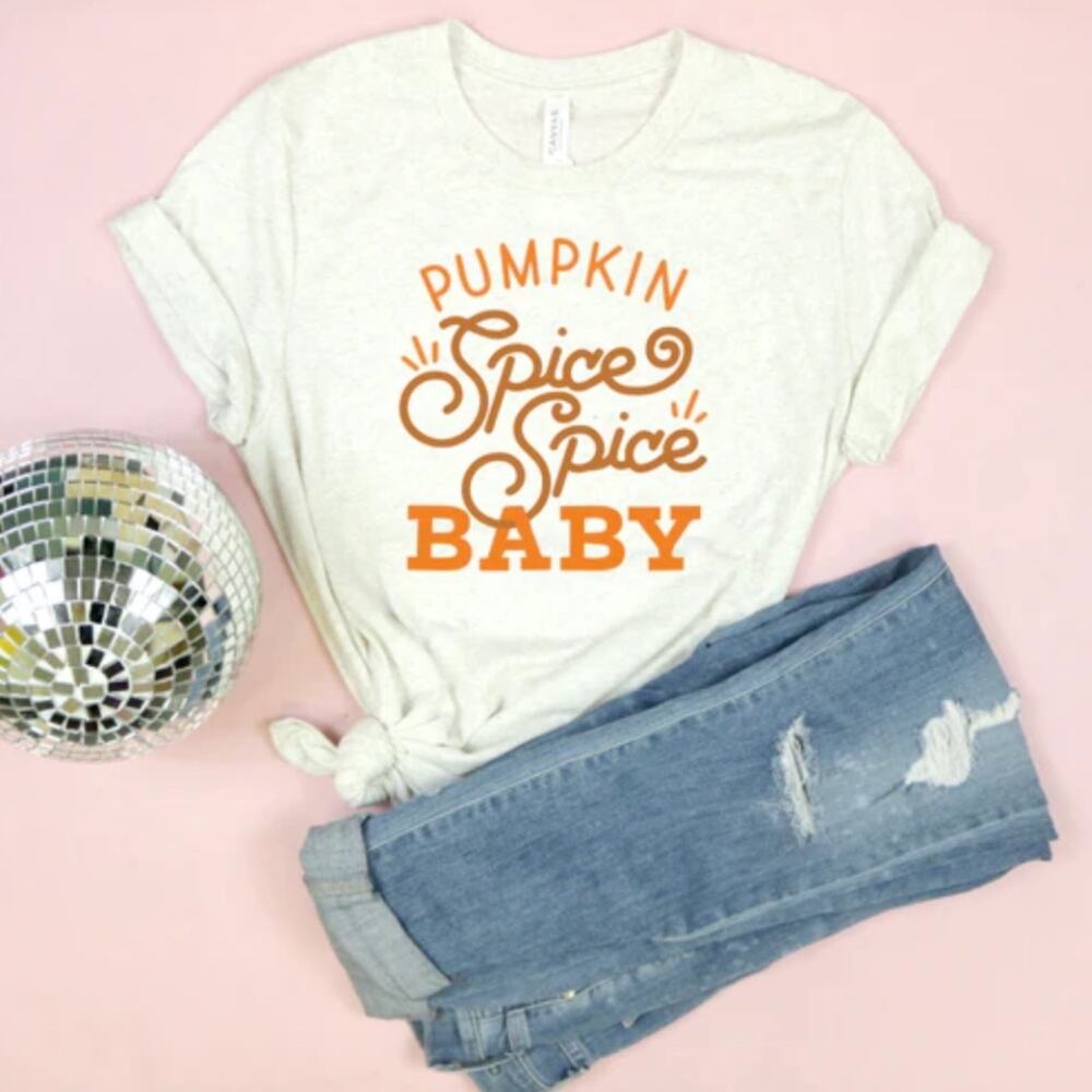 Pumpkin Spice Spice Baby Adult Unisex Tee, size XL